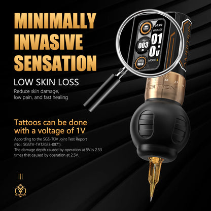 Wireless Tattoo Machine Silver 280 Adjustable Stroke