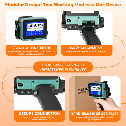 Mini Handheld Inkjet Printer 12.7mm Batch Date QR Barcode