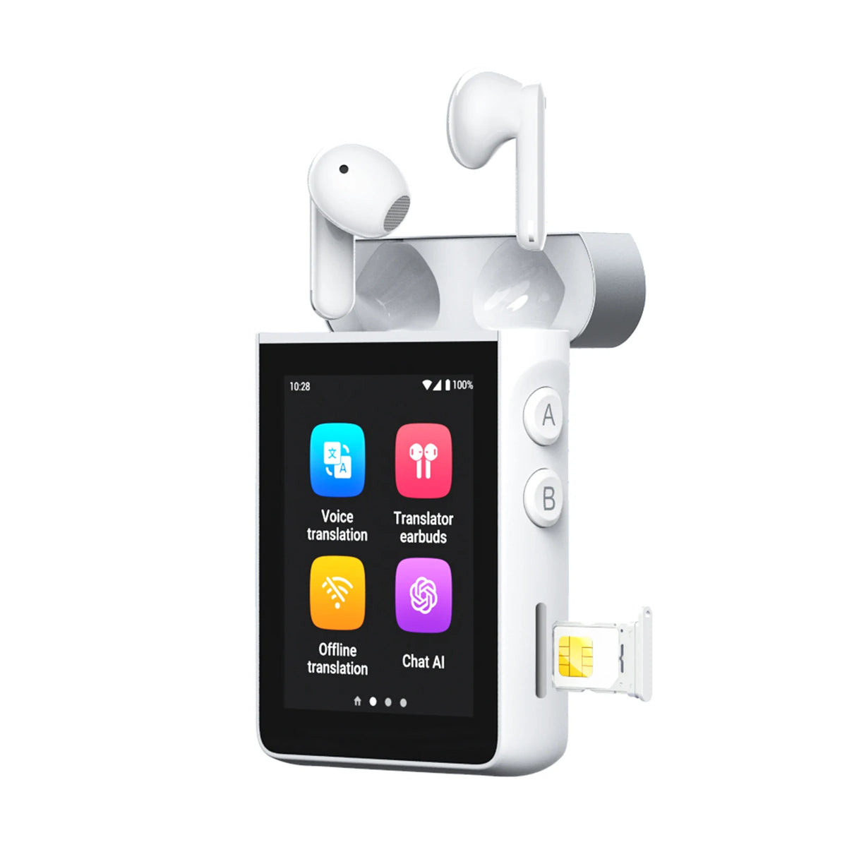 AI Translator Earbuds with 144 Languages and 4G WiFi