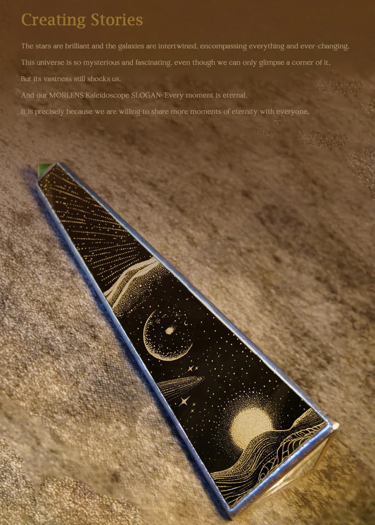 Stars Moon Planet Kaleidoscope 7.5-Inch Handmade