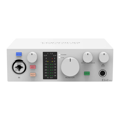 White 2-in-1 OTG Audio Interface for PC & Phone