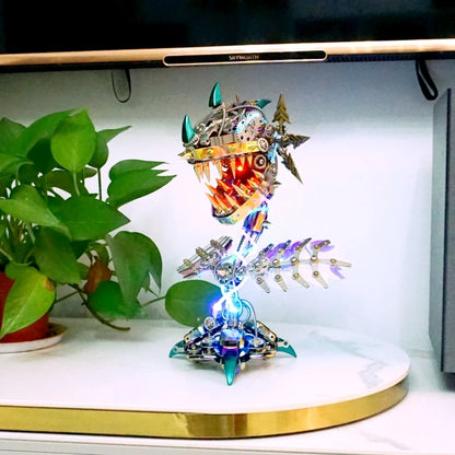 Steampunk Plant Model DIY Assembly Kit with Metal Parts