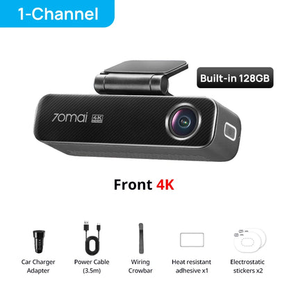 4K Dash Cam 2160P 128GB GPS ADAS Parking Monitor