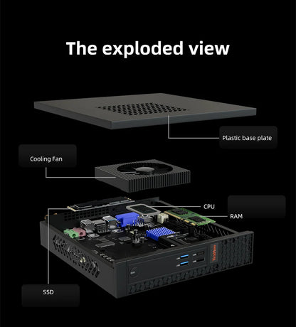 Compact Desktop i7 4GB RAM 128GB Storage Mini PC