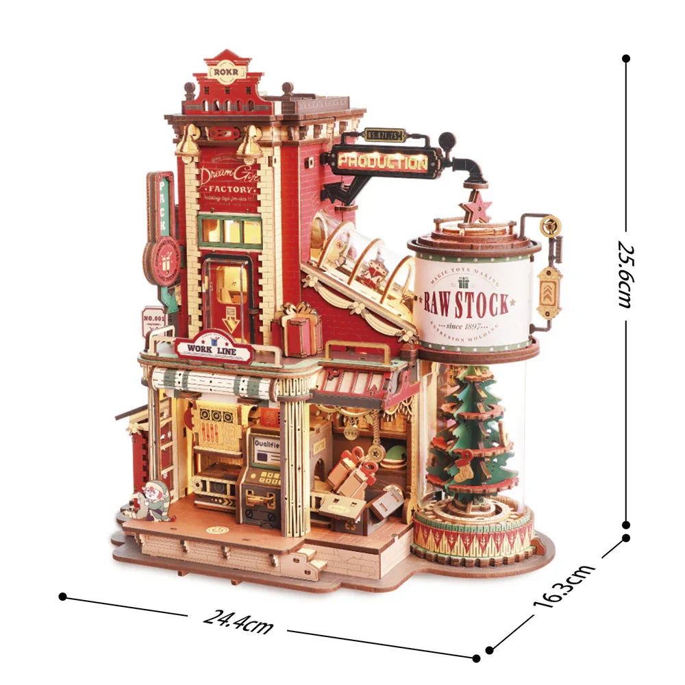 3D Wooden Puzzle Music Box Christmas Gift Factory