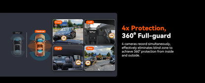 N5 4-Camera Car Dash Cam 2.7K HD