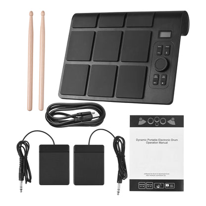 Electronic Tabletop Drum Set with 9 Pads & Bluetooth