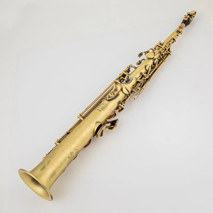 Professional B-Flat Soprano Saxophone Bronze with Mouthpiece Reeds