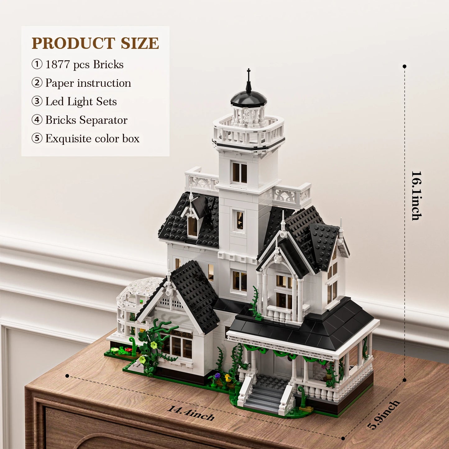 Vintage Architecture Building Blocks Medieval Cottage DIY Construction Kit