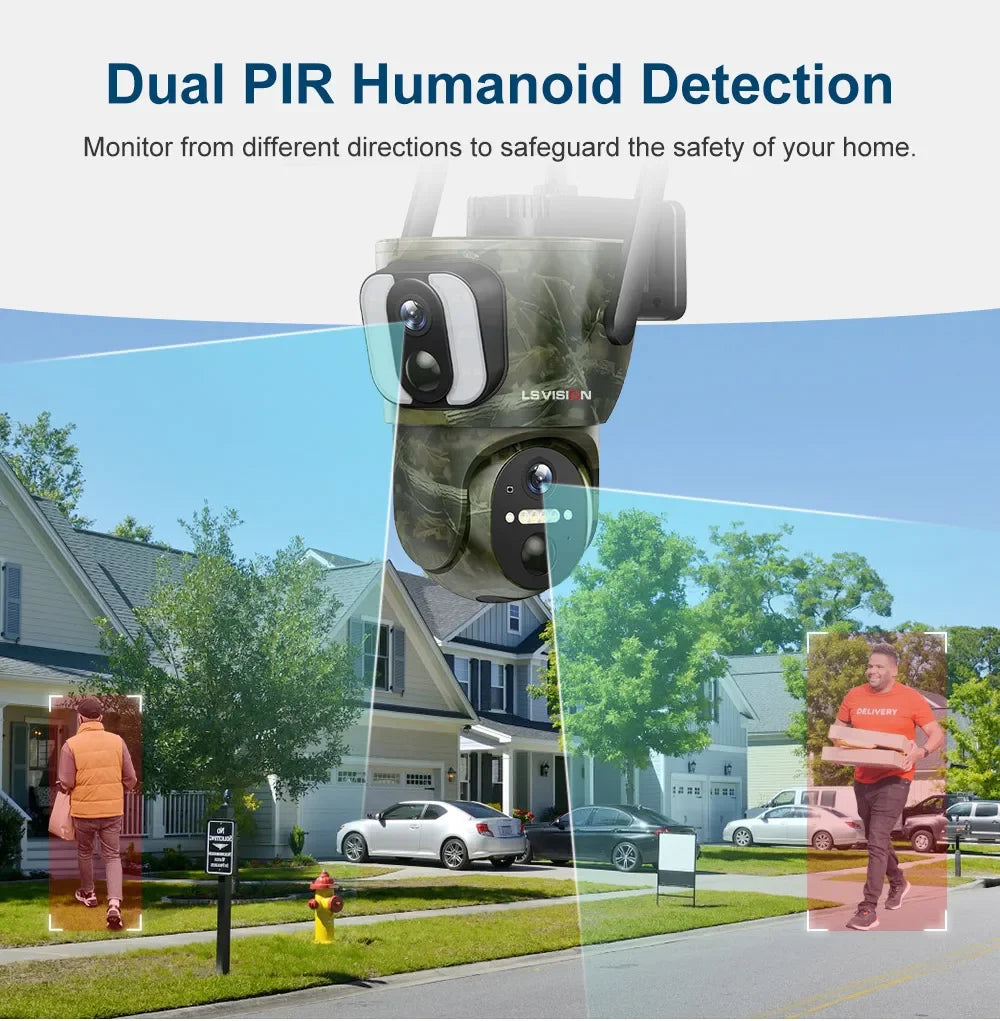 4K Dual Screen Solar Trail Camera with PIR Detection