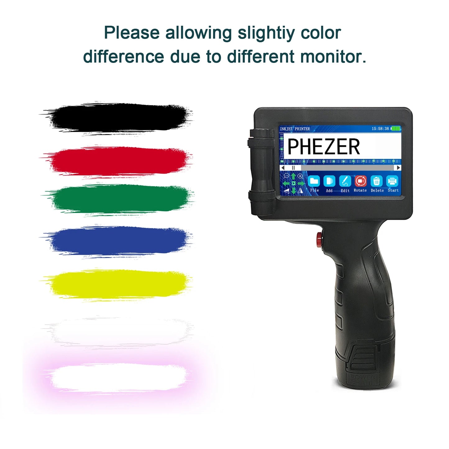 Portable Handheld Inkjet Printer 12.7mm with Original Ink