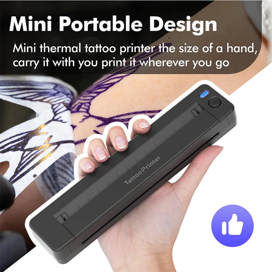 Compact A4 Tattoo Machine and Document Printer with 50 Sheets
