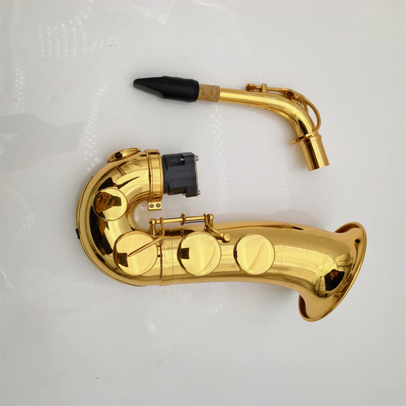 Pure Copper Alto Saxophone Bend Pipe with Leather Case