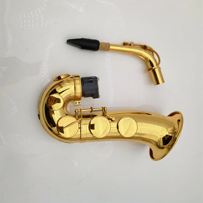 Pure Copper Alto Saxophone Bend Pipe with Leather Case