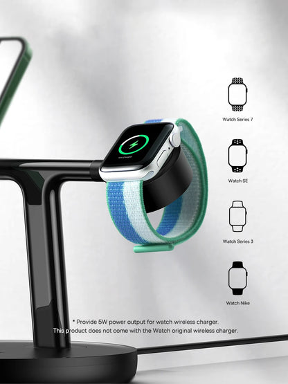 Wireless Charging Station for Phone Earbuds and Watch