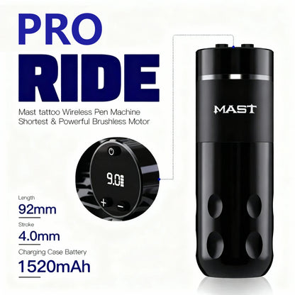 Professional Wireless Tattoo Pen Brushless Motor 1520mAh Battery