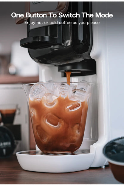 Multi-Pod Espresso Machine Hot and Cold White