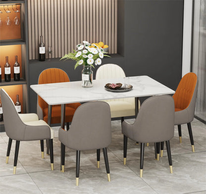 High Gloss White Emerald Table for Kitchen or Restaurant Use