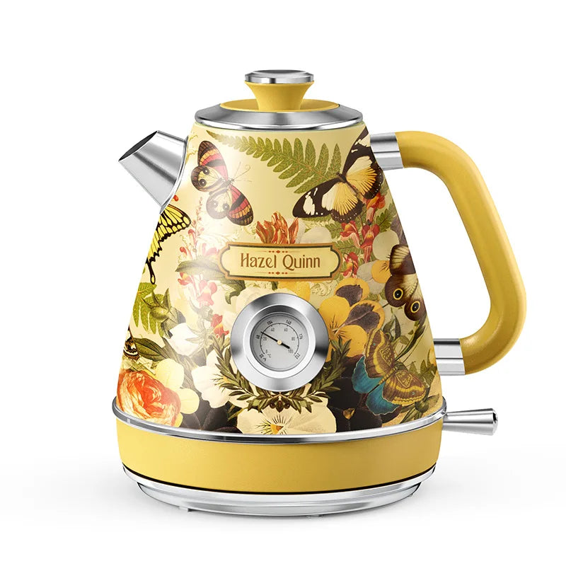 1.8L Retro Electric Kettle with Thermometer 1800W