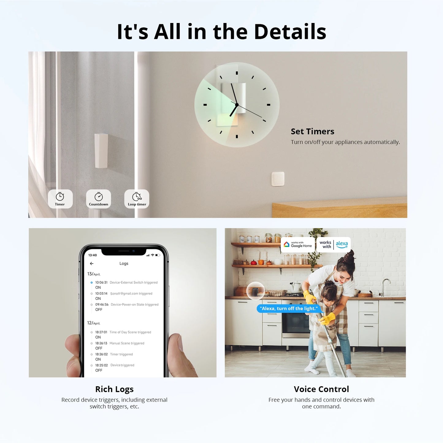 6PCS Matter WiFi Smart Switch Modules for Home
