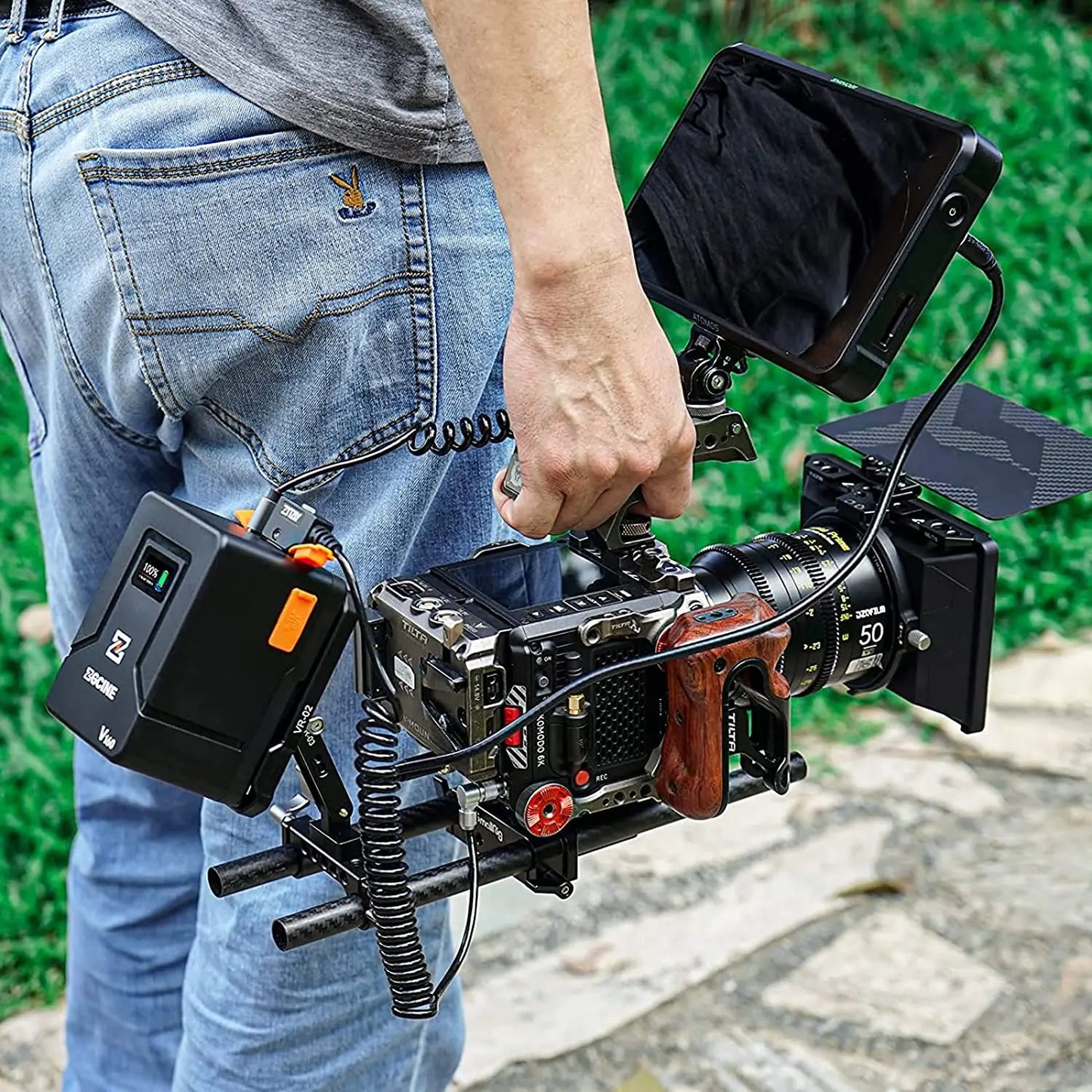 V-Mount Battery Plate with Clamp and USB-C PD Output