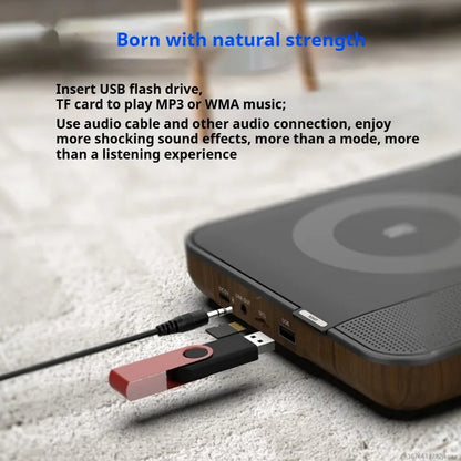 Retro Bluetooth CD Player with USB and TF Support