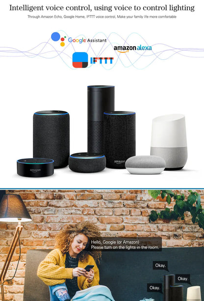 WiFi RGB 9W Downlights 95-108mm 5 Pack