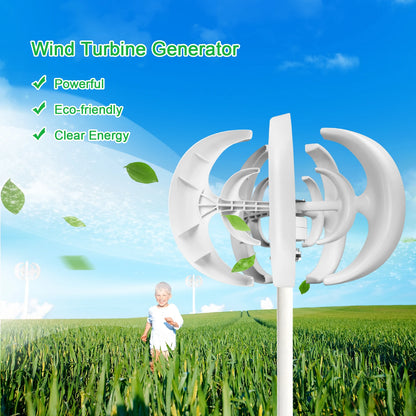 Portable 1200W Wind Generator 12V 5 Blade Turbine