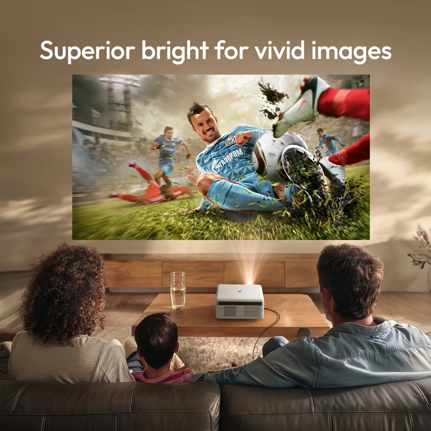 Portable Smart Projector 1080p 4K Support WiFi 6