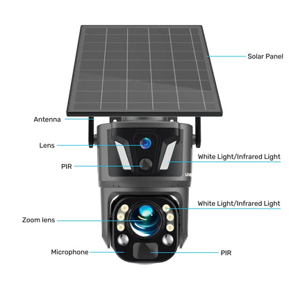 4K WiFi PTZ Security Camera 99X Zoom Outdoor