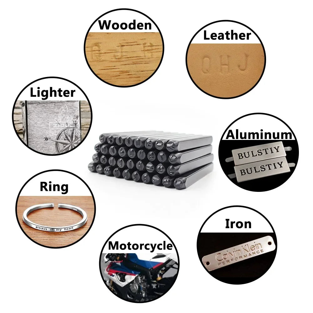 36-Piece 12.5mm Metal Stamping Kit DIY Tools