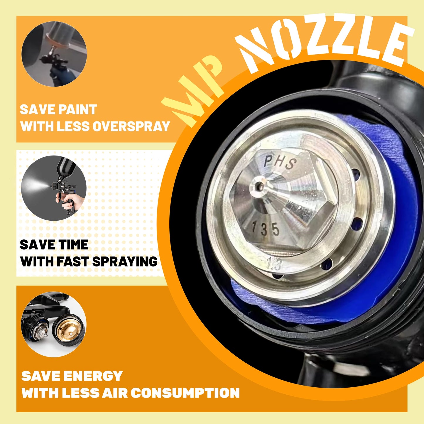 Professional Spray Gun 1.3mm Nozzle for Car Painting