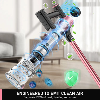 Lightweight Cordless Vacuum Blue 55Kpa 3 Modes 8in1