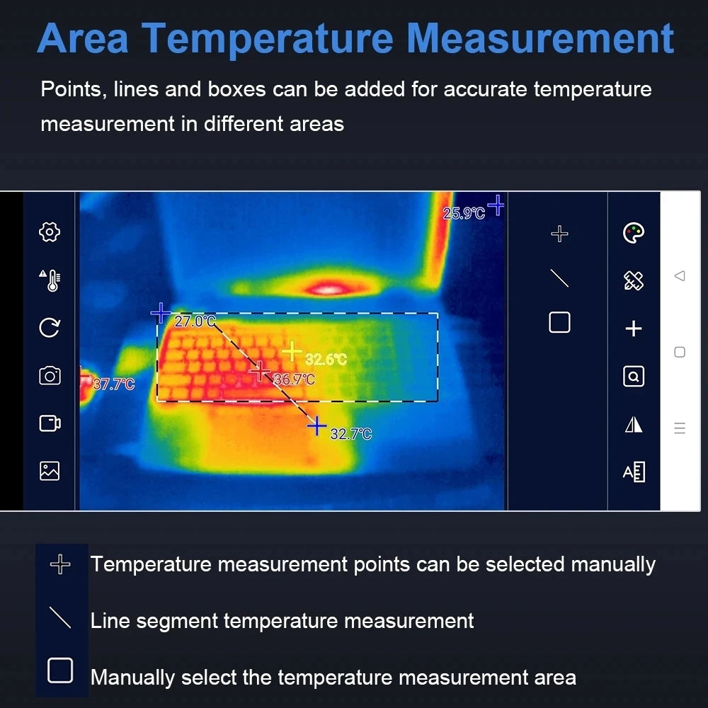 High Resolution Thermal Imager for Android with Macro Lens