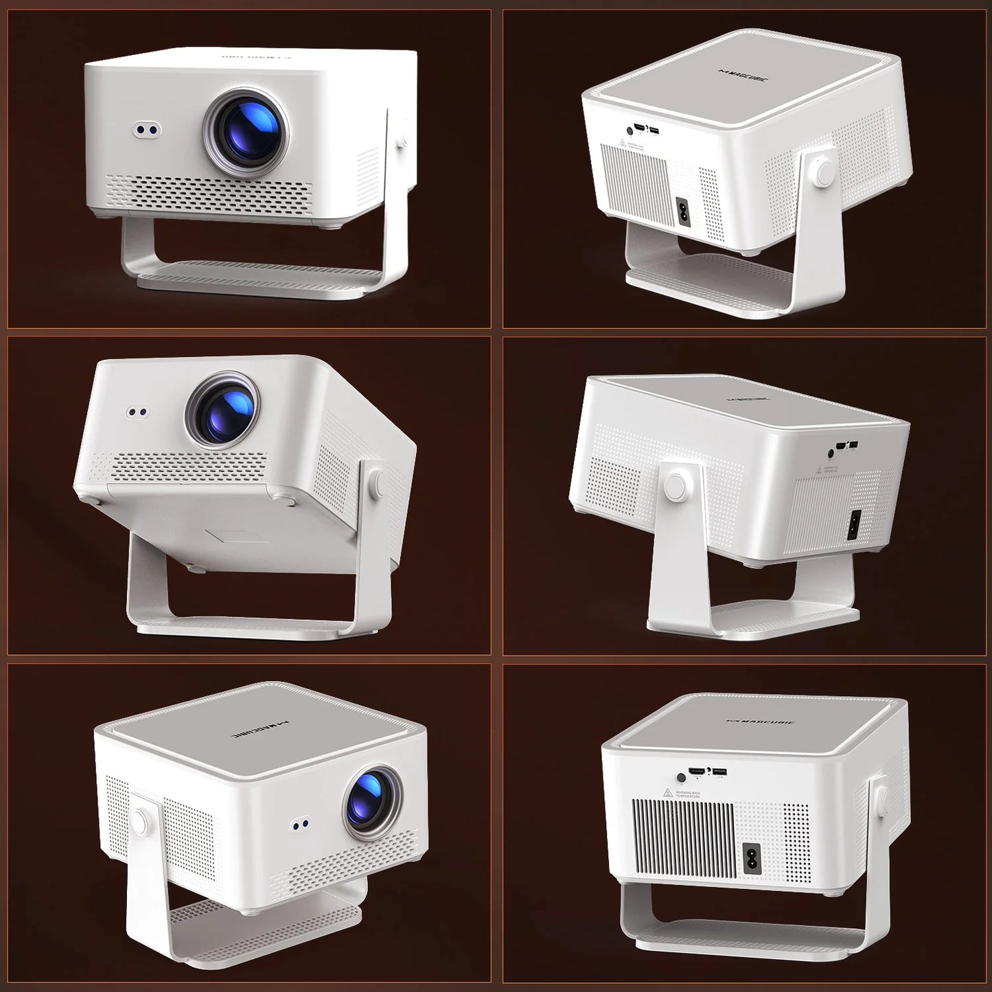 Portable 1080P Smart Projector with WiFi 6 Autofocus