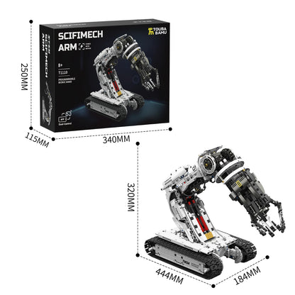 Desktop Robotic Arm Toy with Assembly Bricks