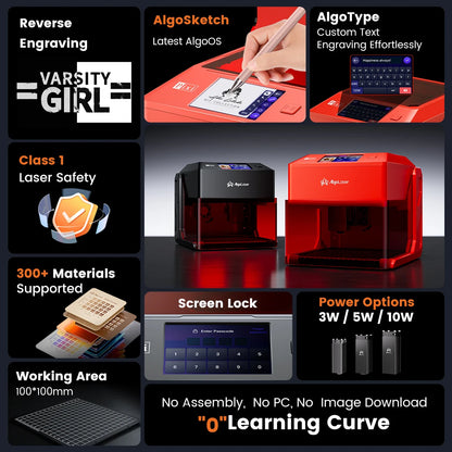 5W Smart Laser Engraver with Air Assist for Wood and Metal