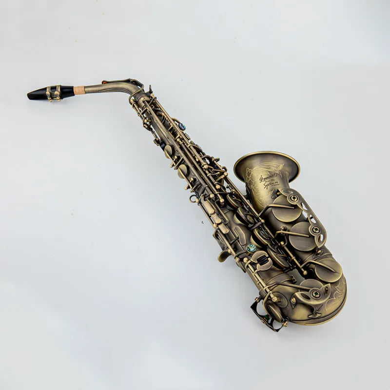 Antique Copper Alto Saxophone E-Flat Professional with Mouthpiece