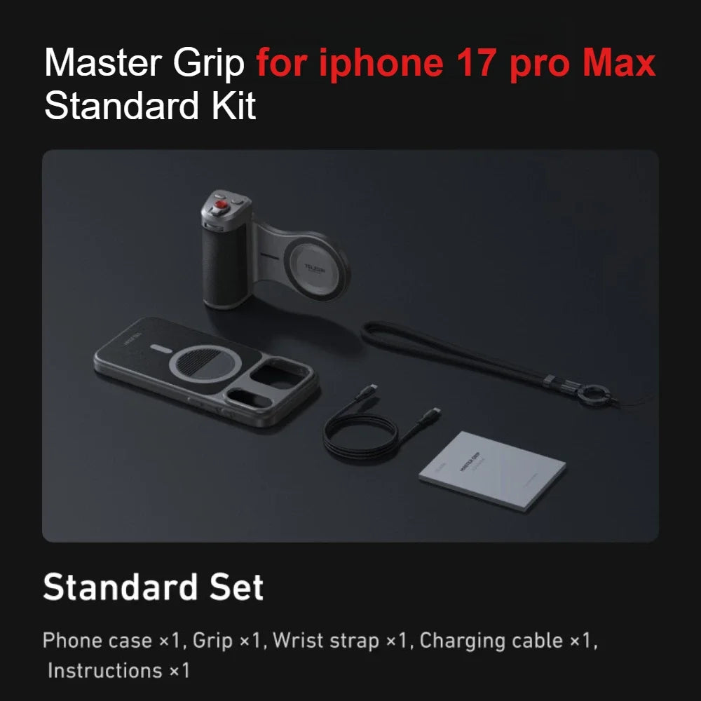 iPhone 17 Pro Max Handheld Grip with Remote Shutter Control