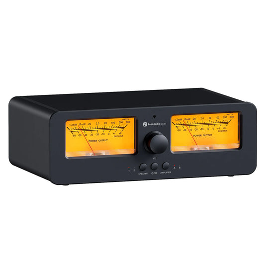 Dual Channel Amplifier Switch Box with VU Meter Display