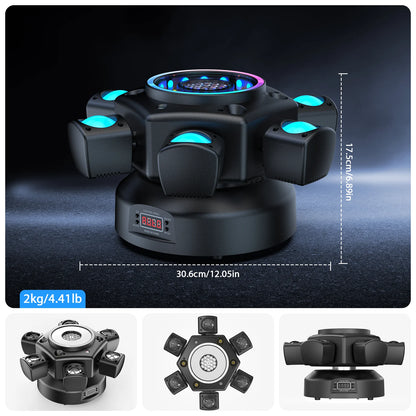 100W 6 Arm RGBW Moving Head Stage Light with Remote