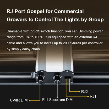 700W Plant Grow Light 6Bar Grow Tent Hydroponic Lamp