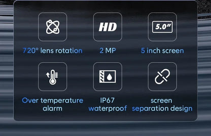 6mm Borescope Camera with 720 Degree Steering Control