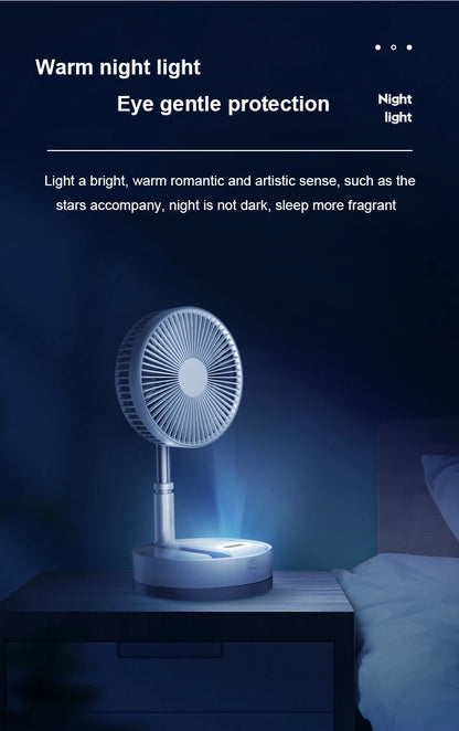 Portable Folding Fan Rechargeable with Carry Bag and Remote