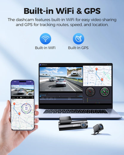 M300S 4K Dash Cam Front & Rear with GPS ADAS