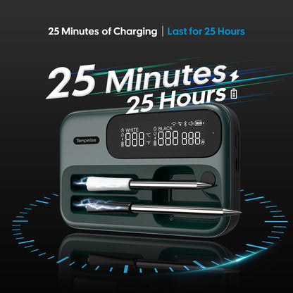 Wireless BBQ Thermometer with App Control and Dual Probes