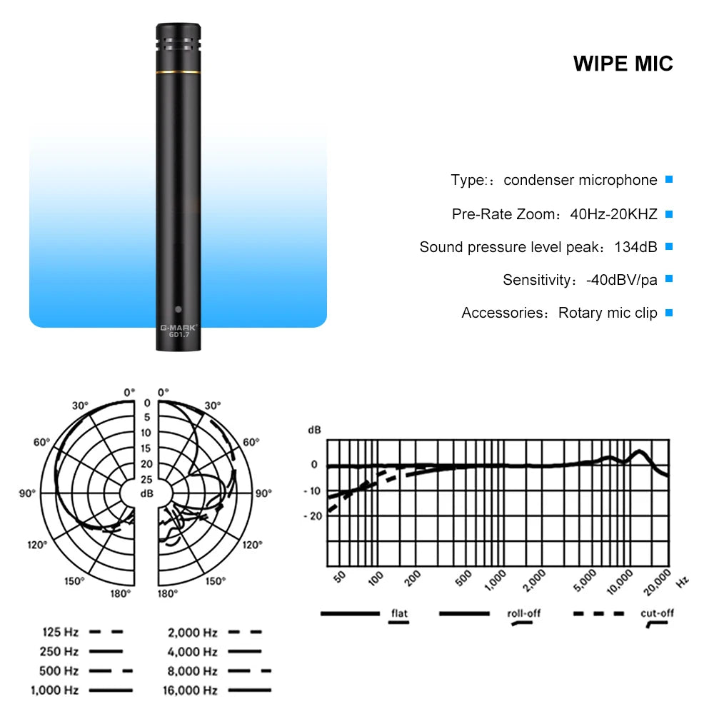 Professional Drum Mic Kit with Portable Carry Case