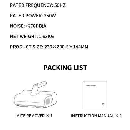 Xiaomi Mite Remover Vacuum Cleaner with UV Sterilisation and 12kPa Suction
