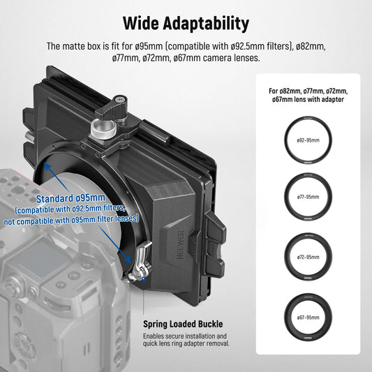 Carbon Fiber Matte Box for DSLR and Mirrorless Cameras