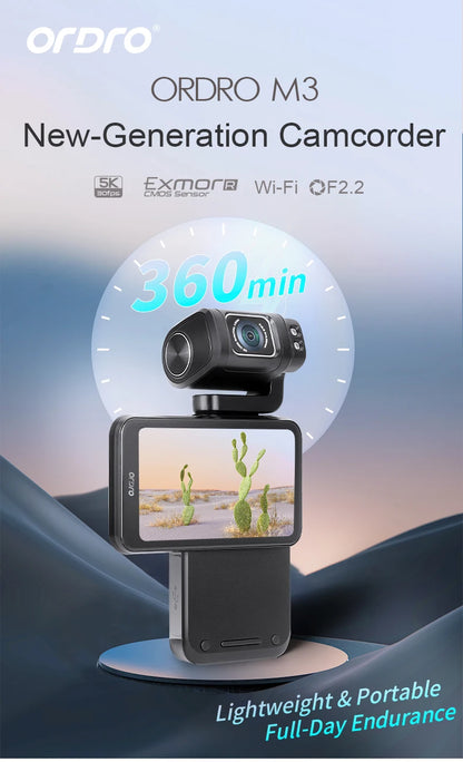 Pocket 5K Digital Camcorder with 30FPS Video and Big Screen